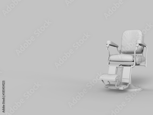 Empty copy space for text hair salon barber shop advertisement ready use 3d rendering image solid colour isometric view style
