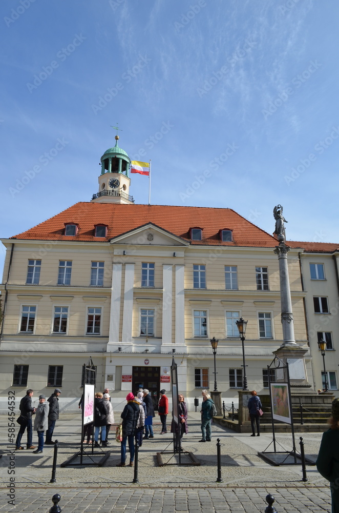 Obraz premium Miasto Oleśnica, ratusz, Polska