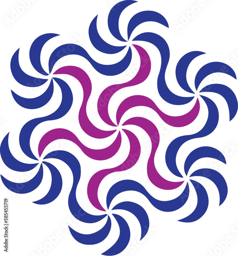  vector geometric spiral design