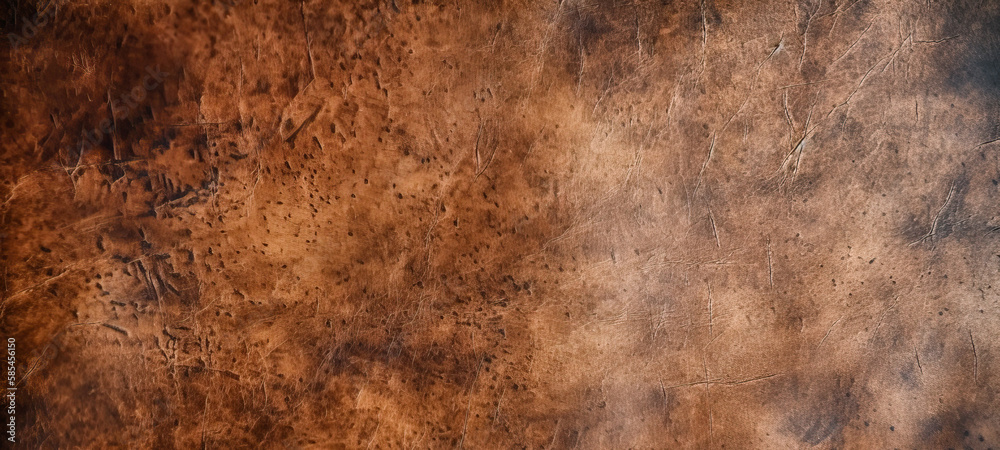 A brown leather texture background - Generative AI