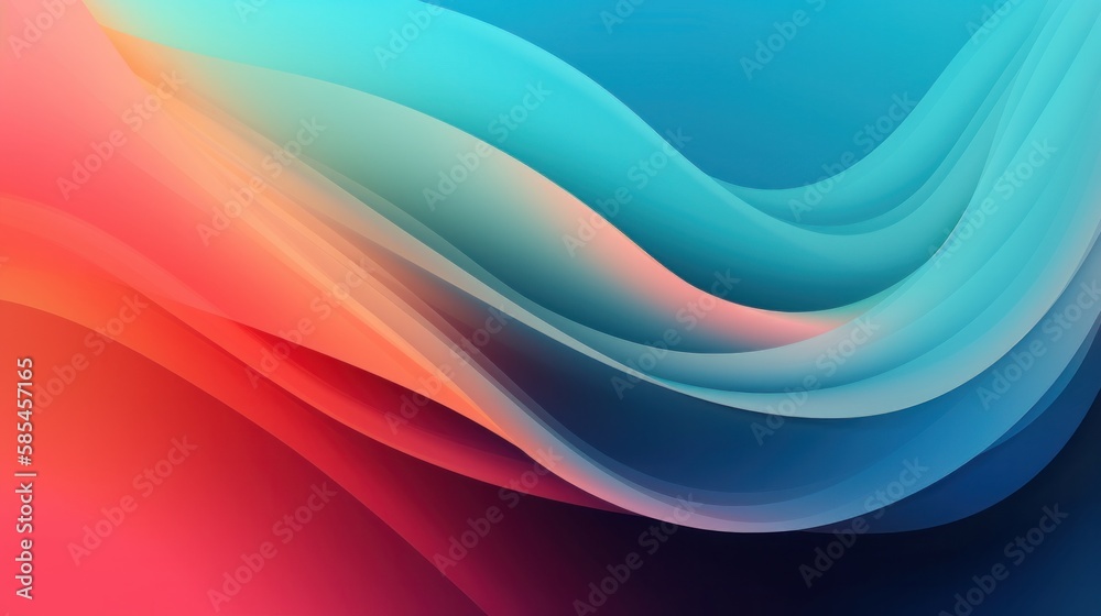 Obraz premium Abstract colourful wave background for design - Created with Generative AI Technology