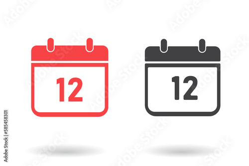 Calendar icon. Date time vector ilustration.