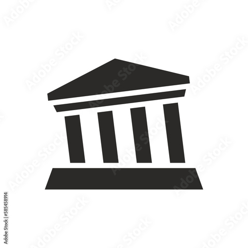 Bank collapse icon. Banking crisis. Financial crisis. Vector icon isolated on white background.