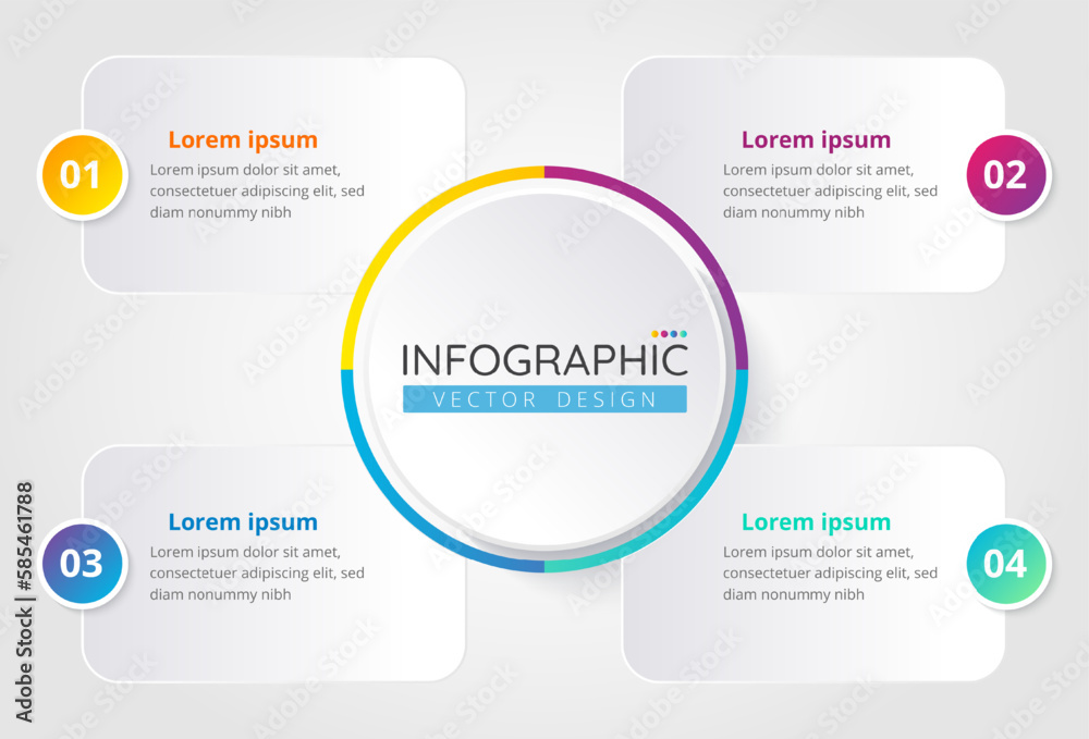 Business data diagram template with four steps or options, infographic template for web, business, presentations. Vector illustration eps10. Business data diagram template with four steps or options, infographic template for web, business, presentations. Vector illustration eps10.