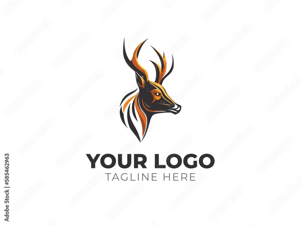 Deer Head Logo Vector for Elegant Branding Deer Head Logo Vector for Elegant Branding