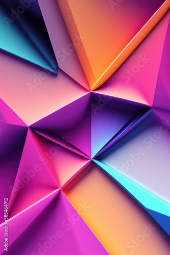 A 3D render of a colorful abstract pattern
