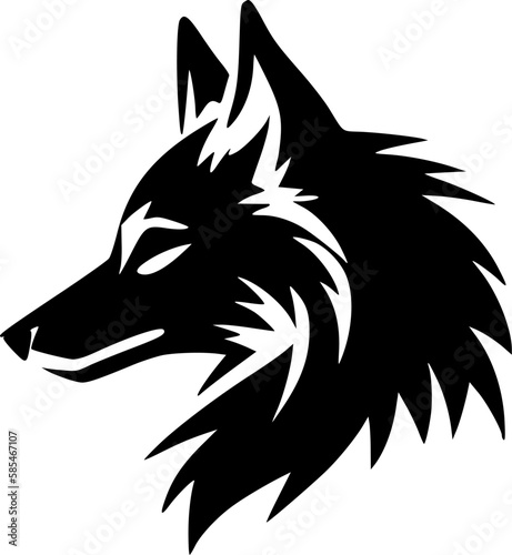 Wolf | Black and White Vector illustration