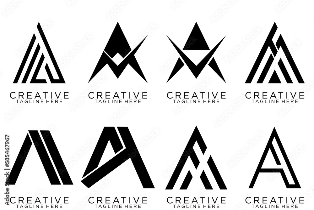 logo collection, Abstract letter A logo design. icons for business of luxury, elegant, simple. logo collection, Abstract letter A logo design. icons for business of luxury, elegant, simple.