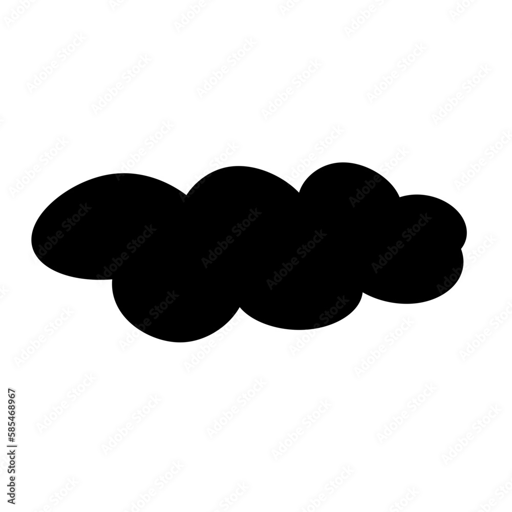 Thought bubble thinking cloud line art vector icon Thought bubble thinking cloud line art vector icon