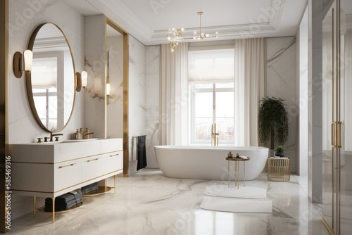 Modern luxury bathroom render