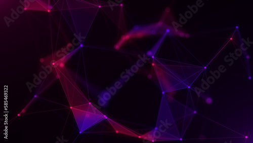 Global network connections. Abstract neural networks cyberspace. Futuristic grid artificial intelligence. Technology cyber dynamic. 3D rendering.