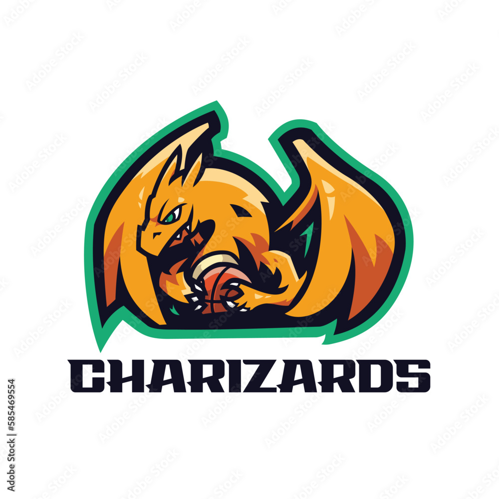 Fototapeta premium Dragon E-sport Logo Design