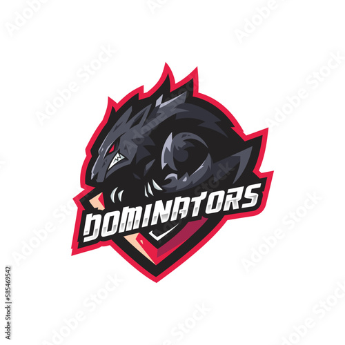 wolf e-sport gaming logo design