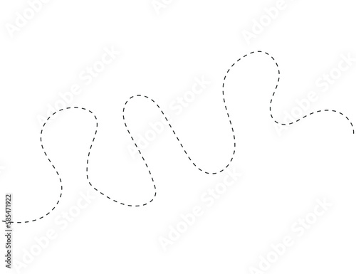 dashed line flat simple vector illustration. schedule way. icon, symbol or sign. item