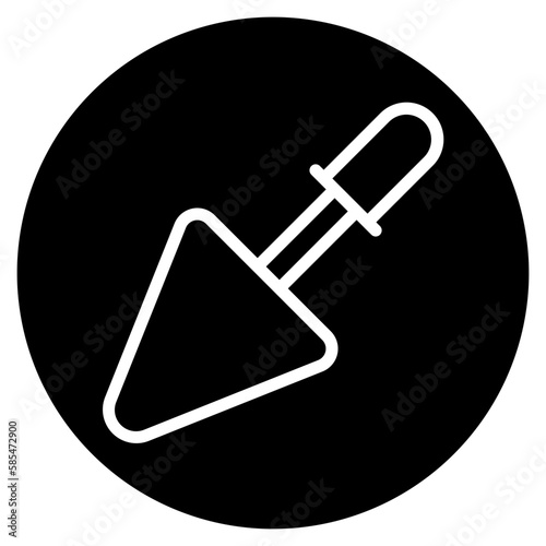 trowel glyph icon