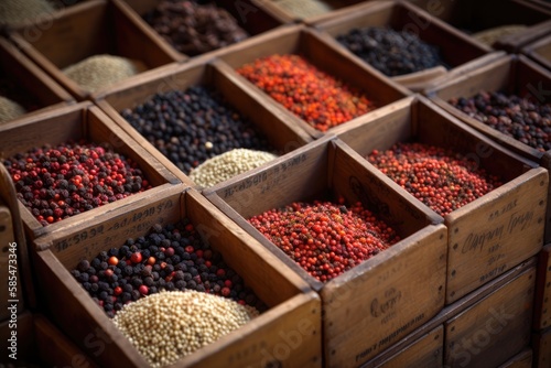 spices in a box. Generative AI