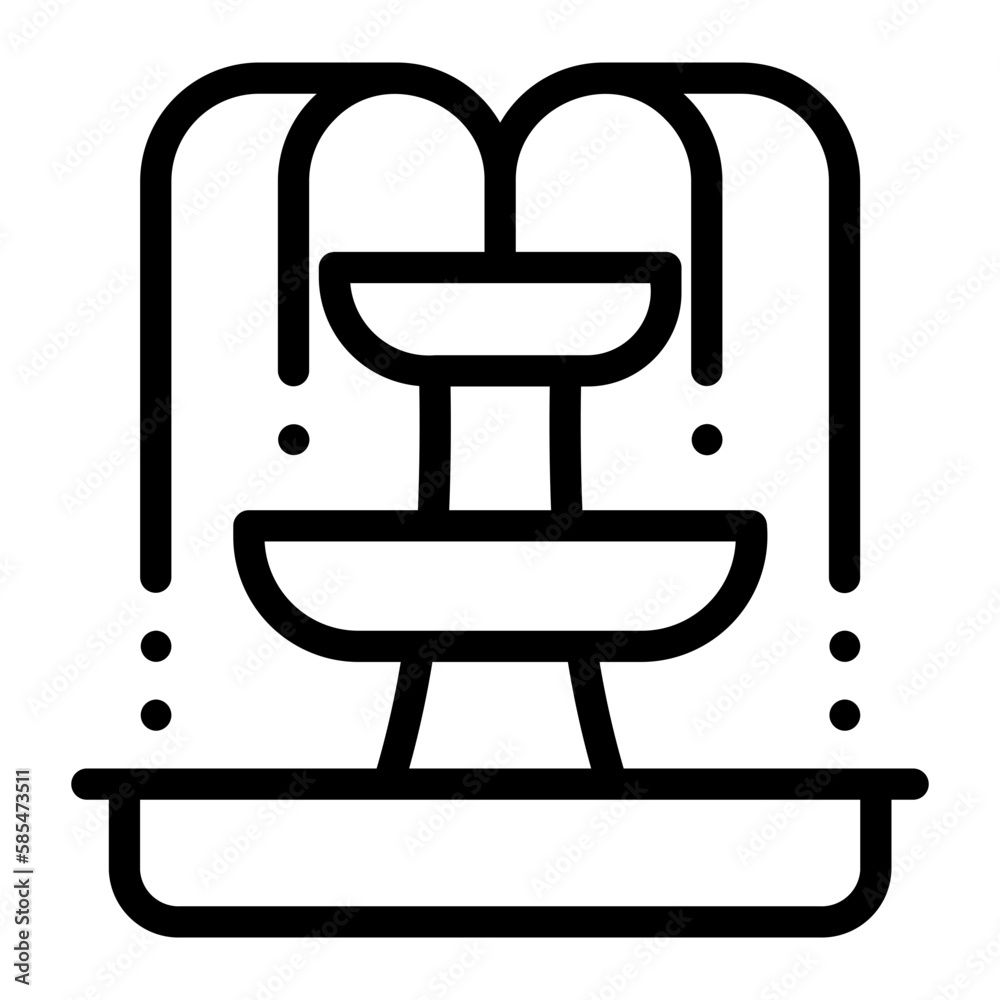 fountain line icon fountain line icon