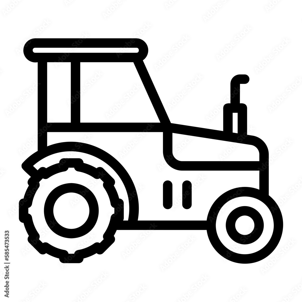 tractor line icon