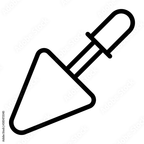 trowel line icon
