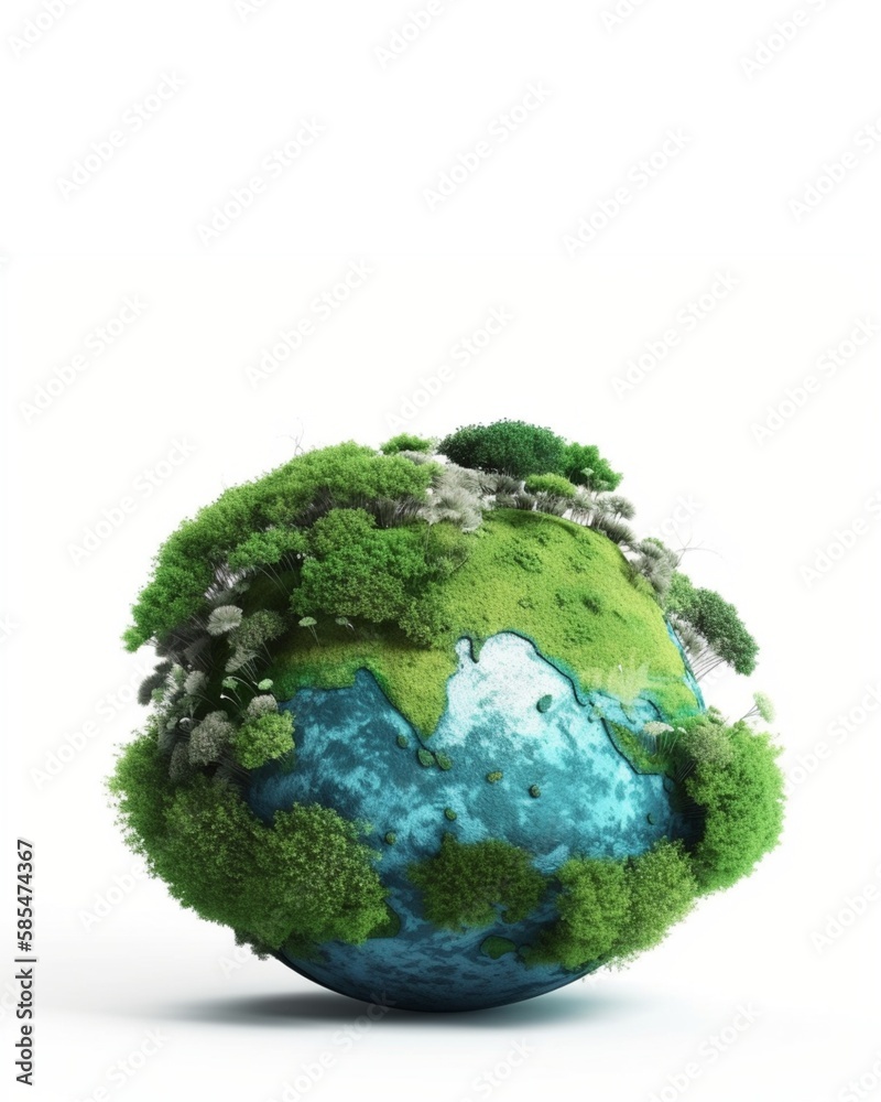 green planet earth. Generative AI, Generative, AI green planet earth. Generative AI, Generative, AI