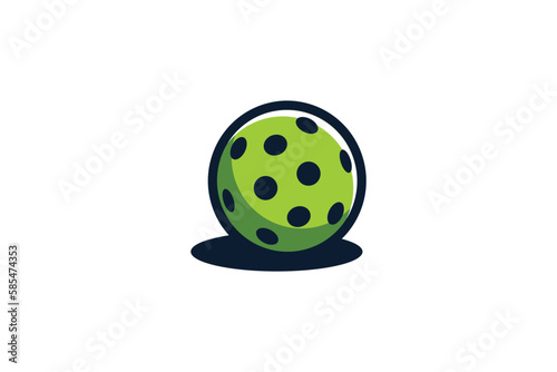 pickleball vector in green color with lighting effect.