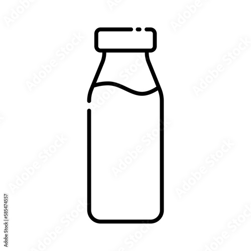 bottle milk outline icon.