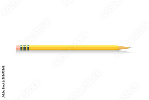 Realistic style pencil for various websites. isolated on white background. Vector illustration.