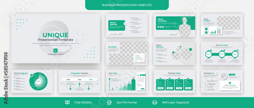 Creative business powerpoint presentation slides template design set