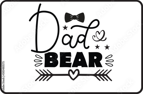 Dad Bear svg desig