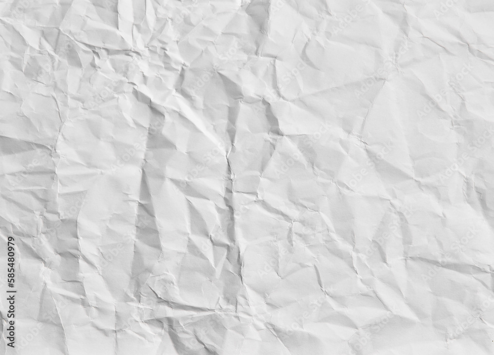  White crumpled paper texture background