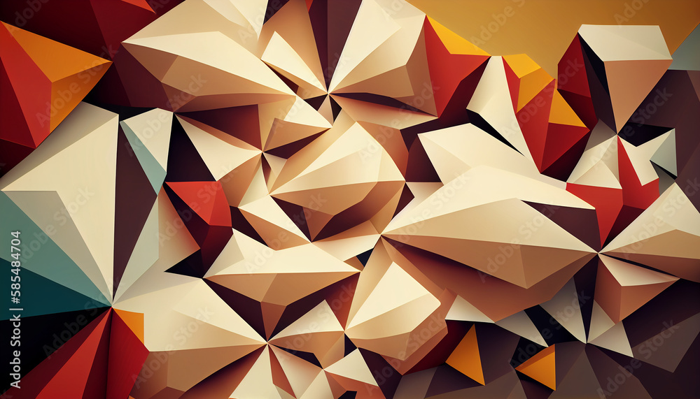 Obraz premium Vector Modern polygon colorful low poly background Ai generated image