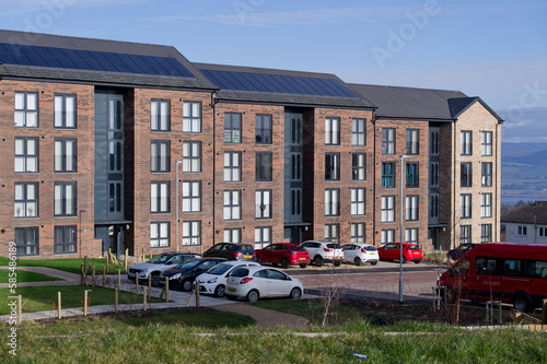 New housing development building houses for increased demand in rural areas photo