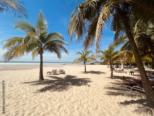 Plage pardisiaque au sénégal en Casamance