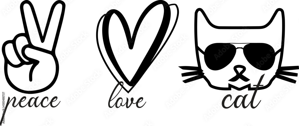 Fototapeta premium Cat Quote SVG Bundle Design 