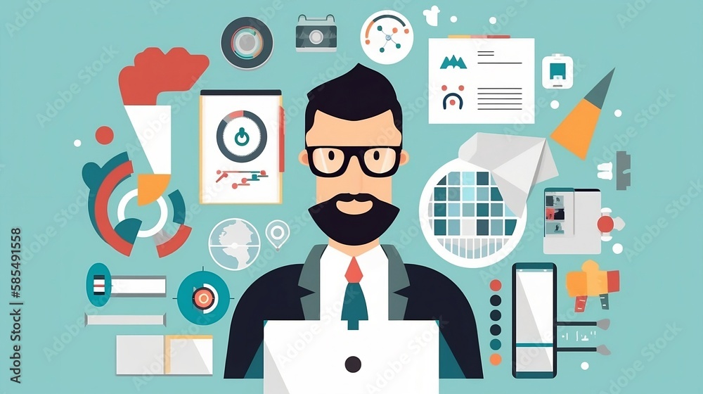 Tech, career, business, finance image background. Generative AI Tech, career, business, finance image background. Generative AI