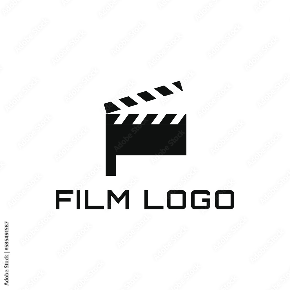 modern letter f film logo graphic vector illustration