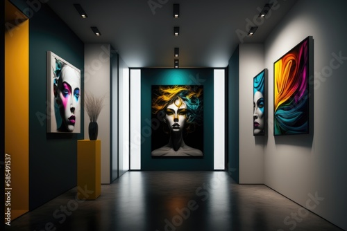 Art gallery and Art Exibition Lot - 3d visualization