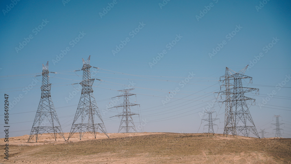 Electricity Backdrop. Concept of the eco-energy