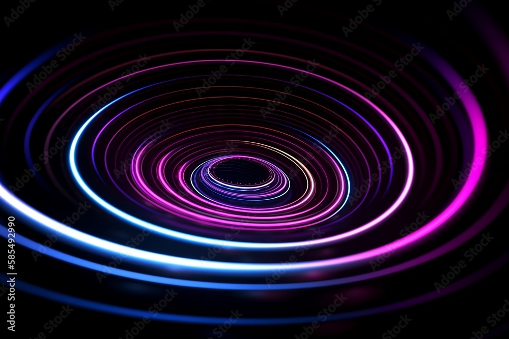 Obraz premium Psychedelic Left Turn. A Cosmic Greeting from Deep Space