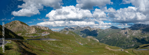 Grossglockner High Alpine Road trip views, High Tauern National Park, Austria. Austrian Alps, Kitzbühel Alps.