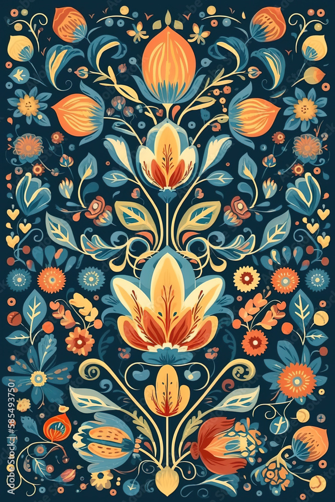 flower pattern illustration folk art graphic design flower pattern illustration folk art graphic design