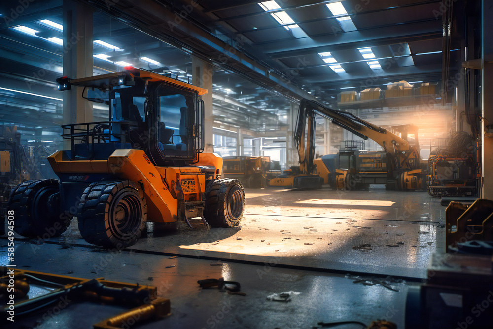Fototapeta premium Advanced robotics technology streamlines the loading and unloading of cargo, reducing labor costs and increasing efficiency