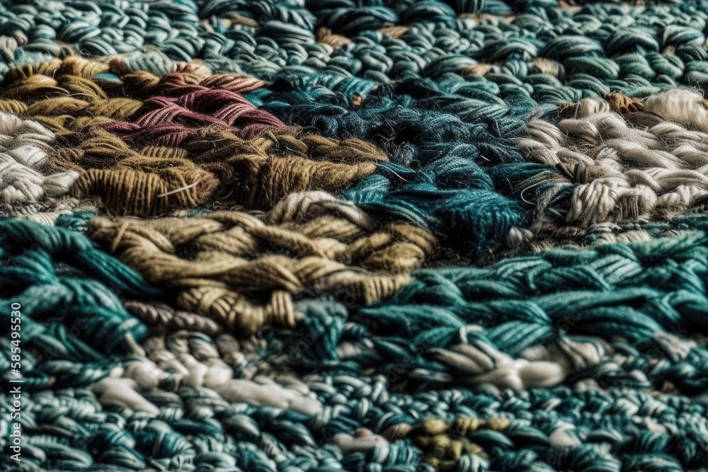 selected emphasis of homespun carpet, little handmade cotton rug composed of natural cotton strands, scandi or boho design, conscientious consumerism idea. Generative AI selected emphasis of homespun carpet, little handmade cotton rug composed of natural cotton strands, scandi or boho design, conscientious consumerism idea. Generative AI