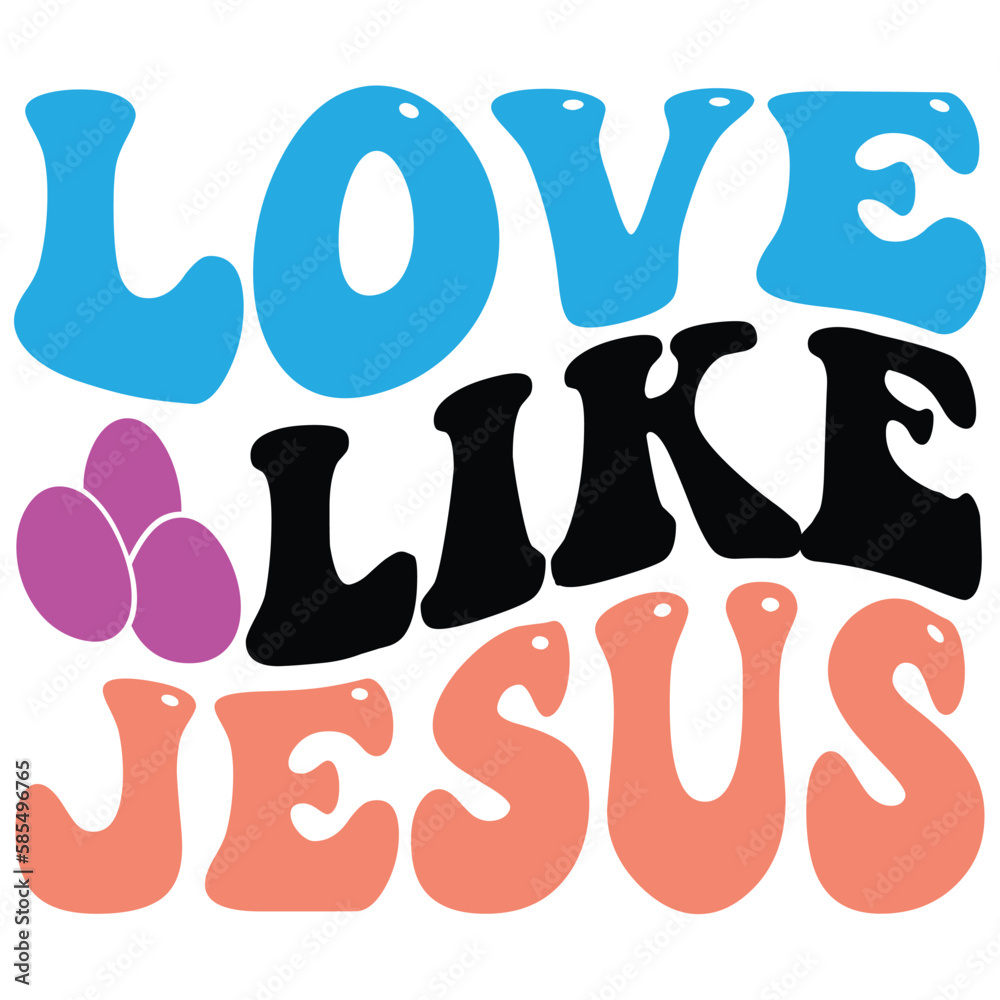   Easter retro  SVG design, Love Like Jesus Retro SVG
