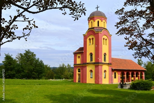 the new large Orthodox church in the village