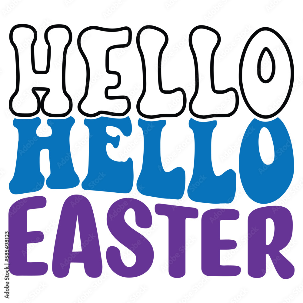  Easter retro  SVG design, Hello Easter SVG