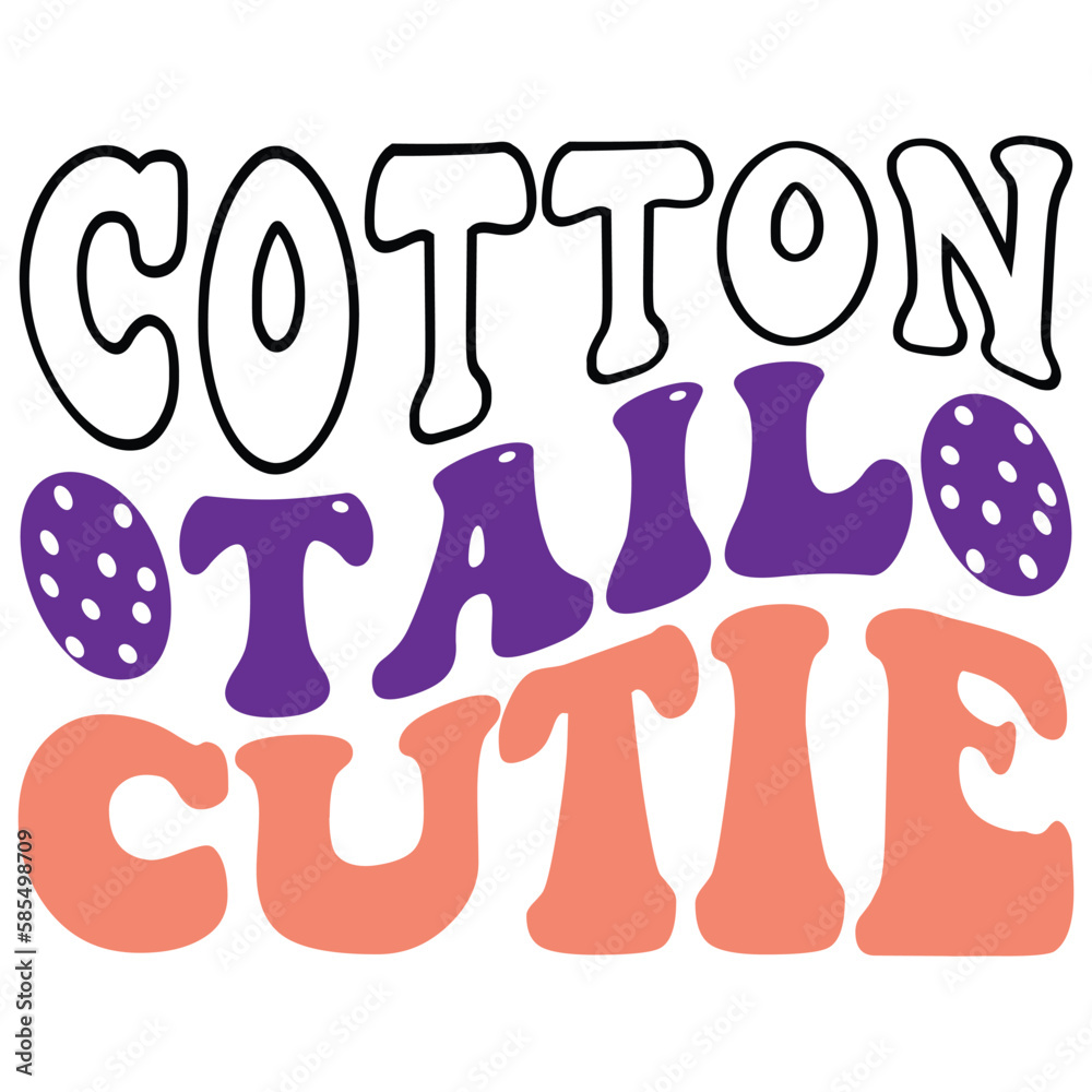  Easter retro  SVG design, Cotton Tail Cutie