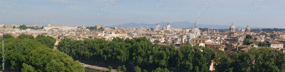 panoramic cityscape of Rome, taken in 2009