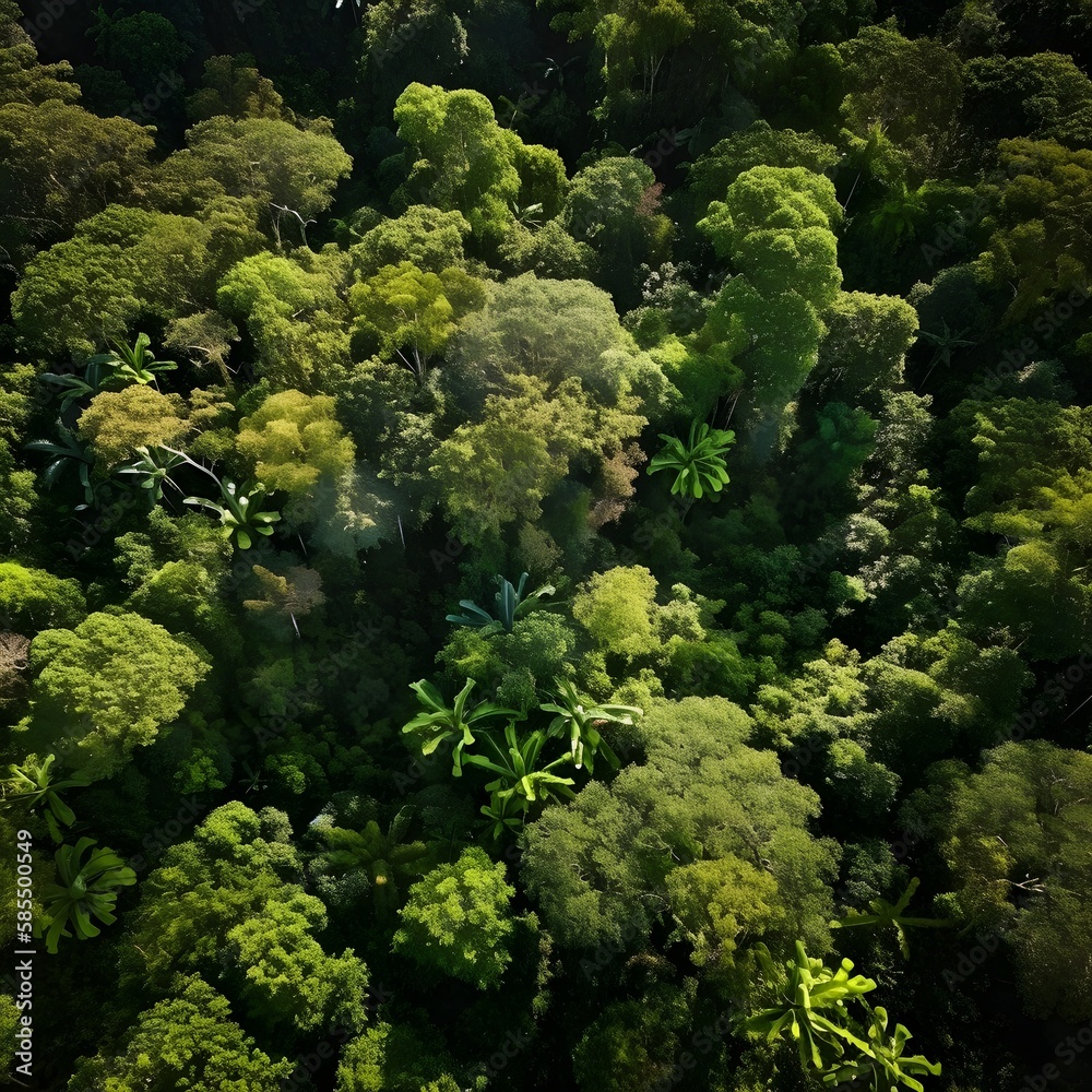 aerial view of jungle