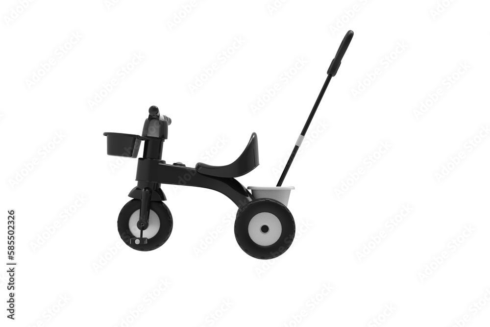 toddler tricycle on isolated background